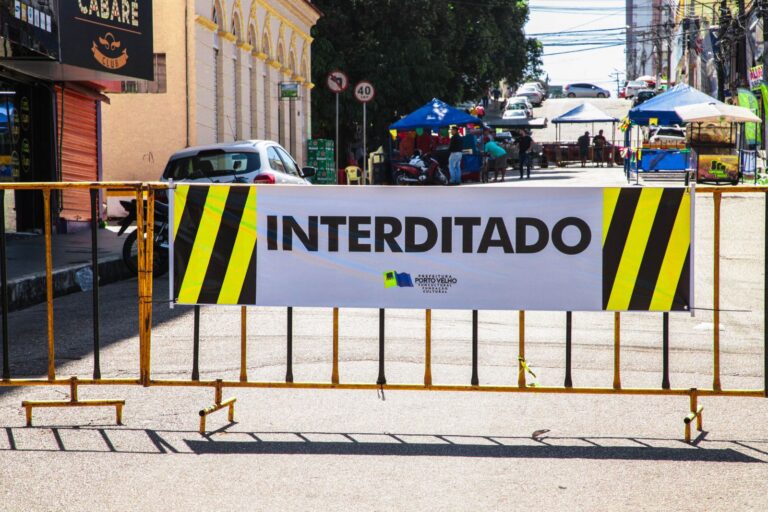 Comunicado de interdição de rua