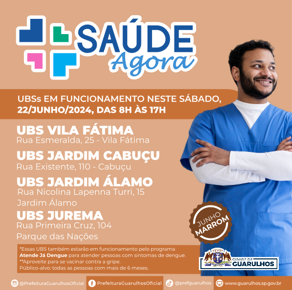 Atende Já Dengue e Saúde Agora abrem quatro UBS no sábado