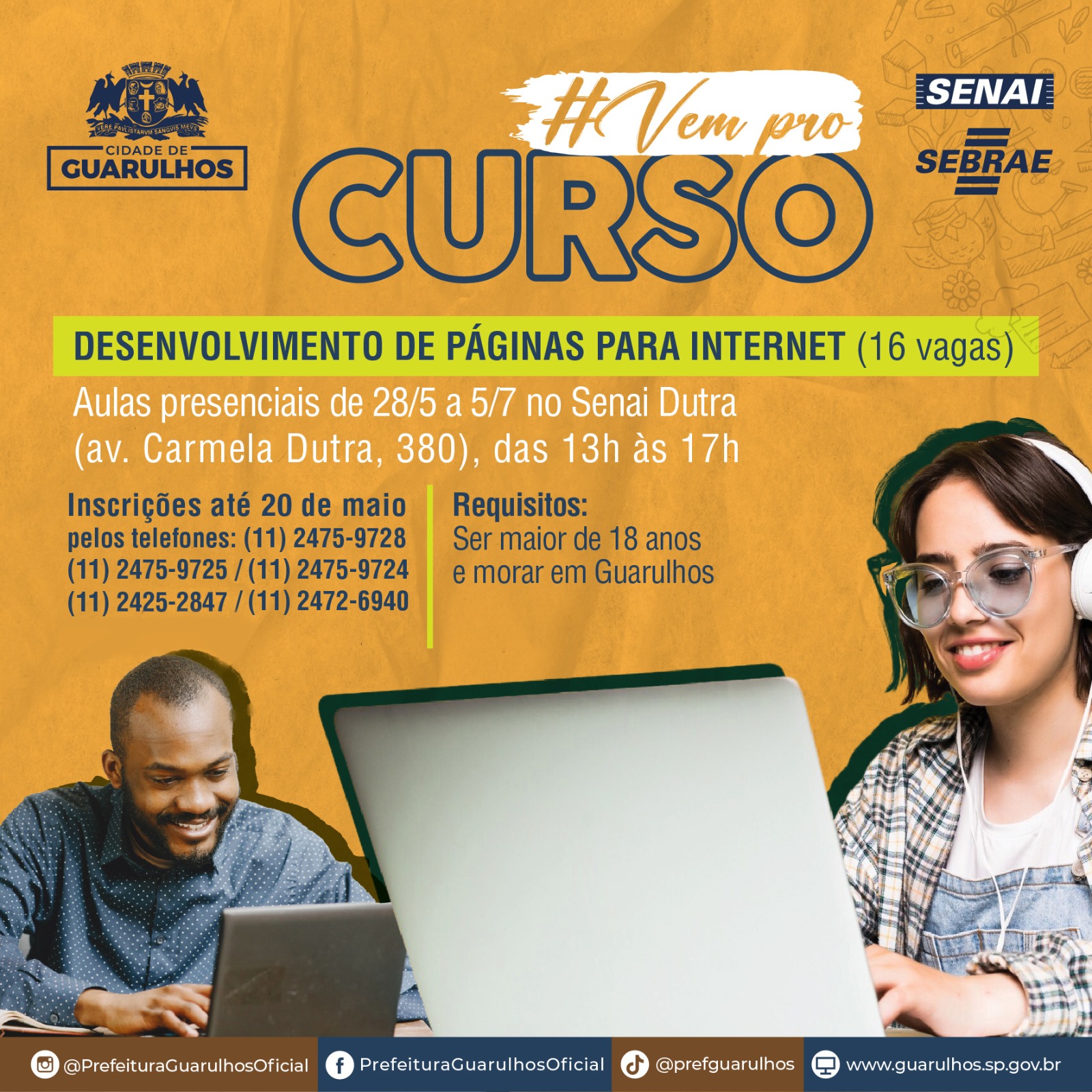 Curso gratuito de desenvolvimento de páginas para internet tem inscrições abertas Curso gratuito de desenvolvimento de páginas para internet tem inscrições abertas