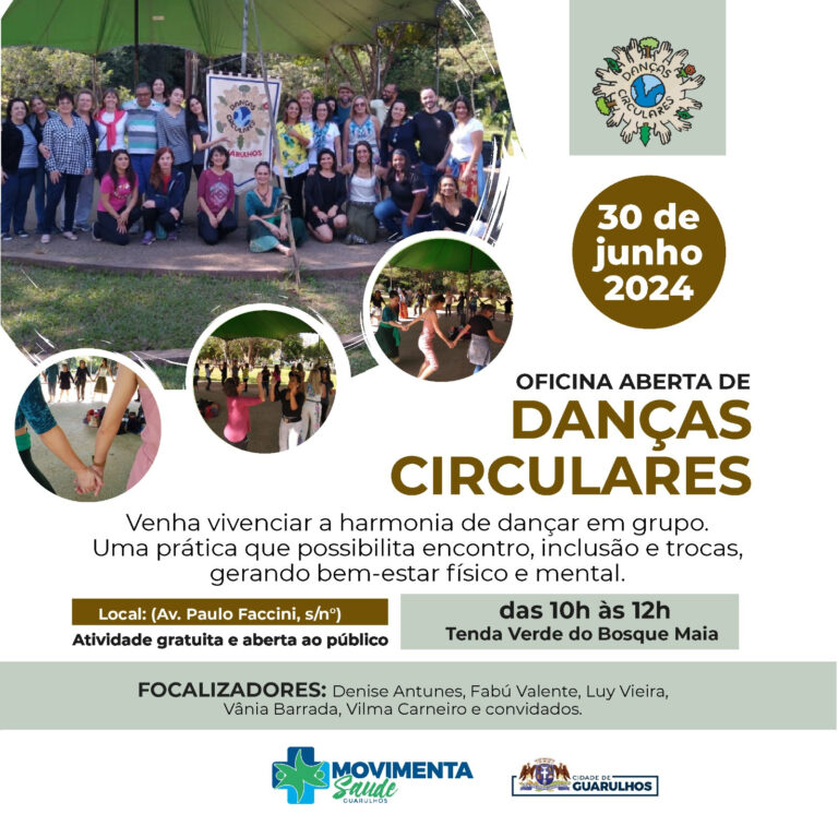 Oficina de danças circulares promove saúde e bem-estar no Bosque Maia