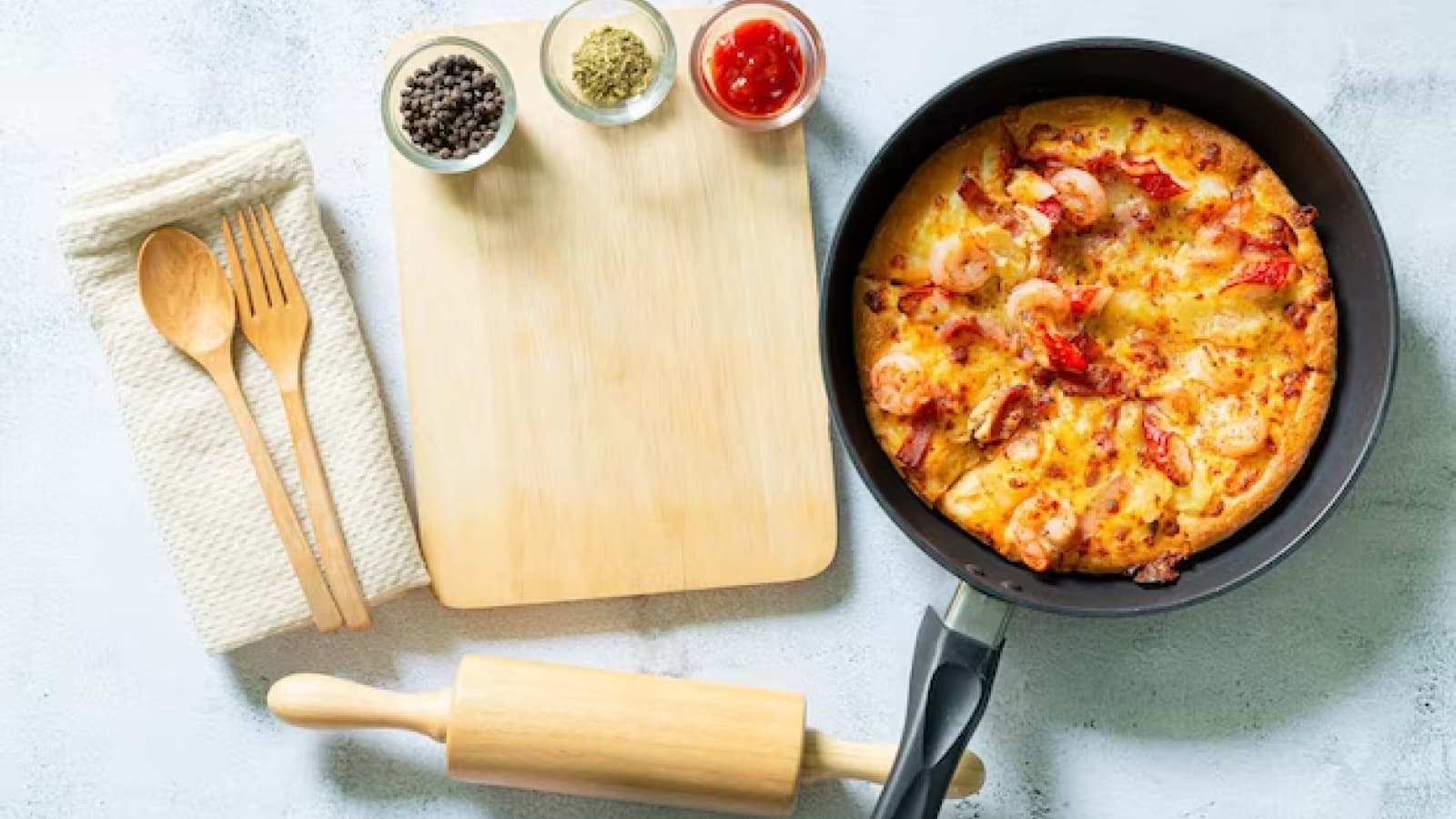 Receita de Pizza de frigideira