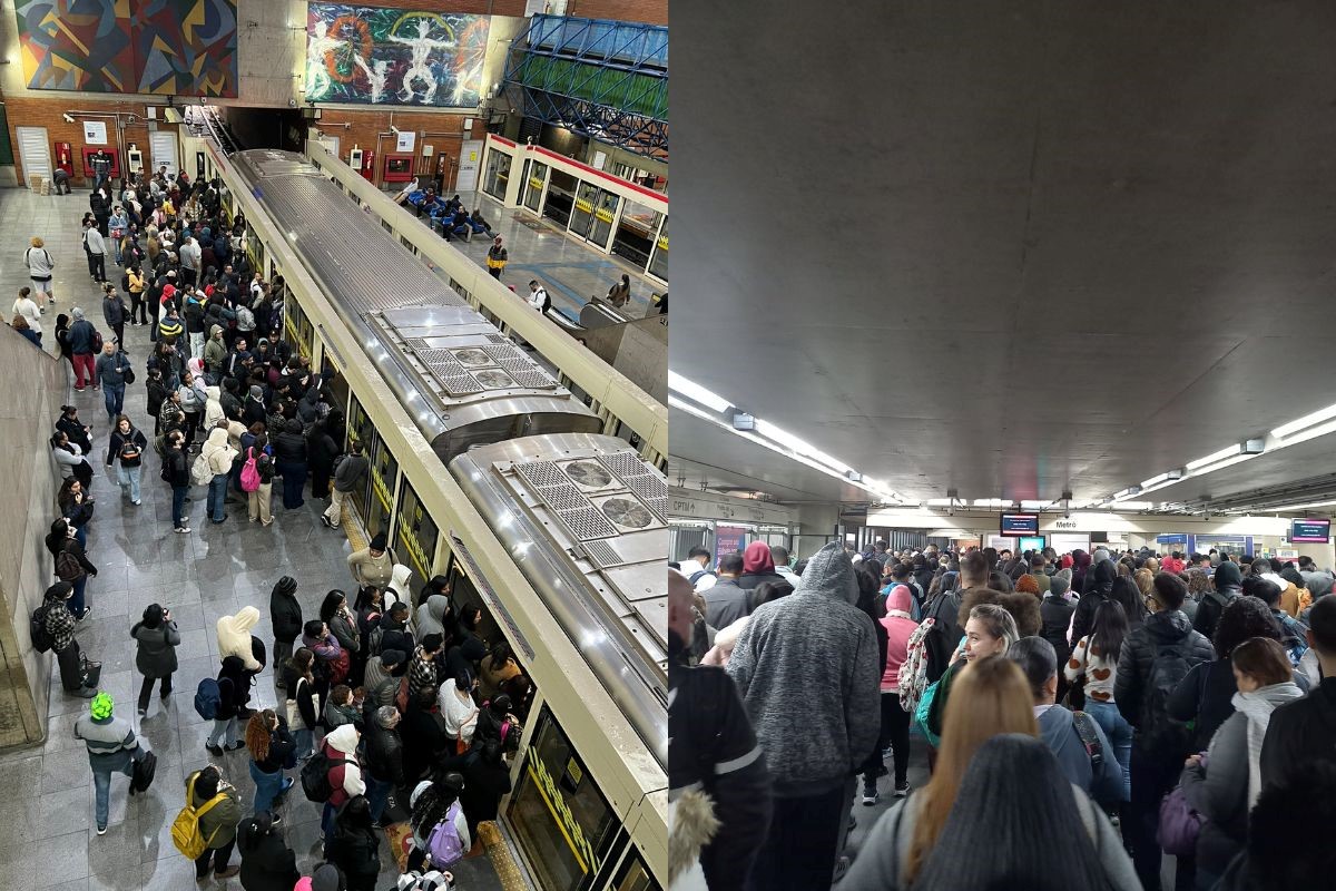 SP amanhece com falhas nas linhas Vermelha do metrô e Coral da CPTM SP amanhece com falhas nas linhas Vermelha do metrô e Coral da CPTM