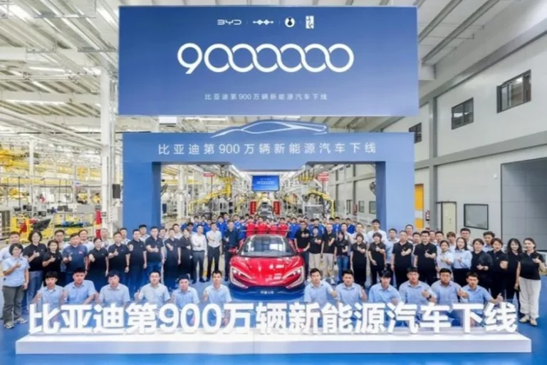 BYD alcança marca de 9 mi de veículos eletrificados produzidos