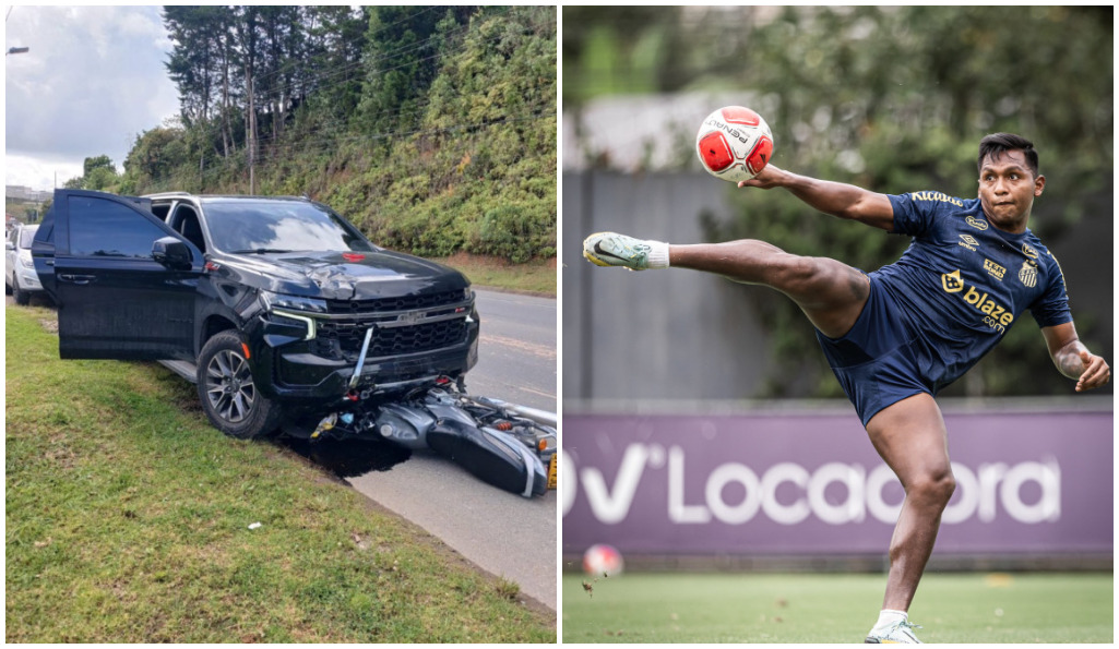 Atacante Alfredo Morelos, do Santos, é preso na Colômbia após acidente de trânsito Atacante Alfredo Morelos, do Santos, é preso na Colômbia após acidente de trânsito