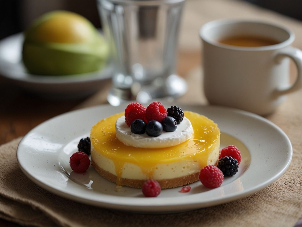Receita de Receita de Panna Cotta com Calda de Amora e Limão