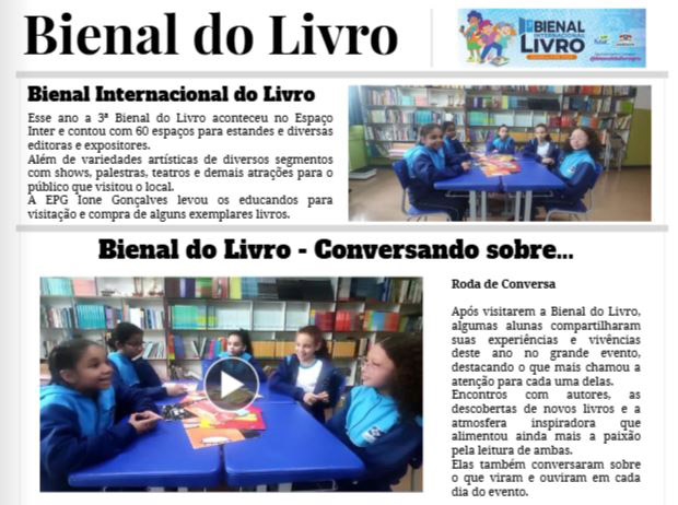 EPG Ione Gonçalves encerra o ano letivo com o lançamento do jornal Acontece na Escola