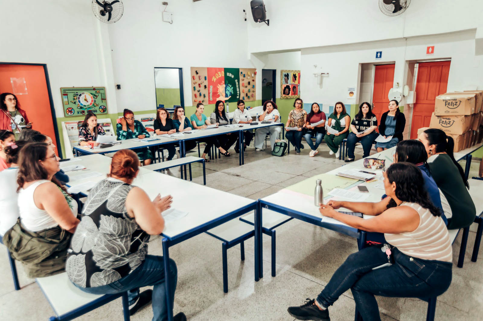 Equipes escolares preparam o acolhimento dos alunos na volta às aulas Equipes escolares preparam o acolhimento dos alunos na volta às aulas