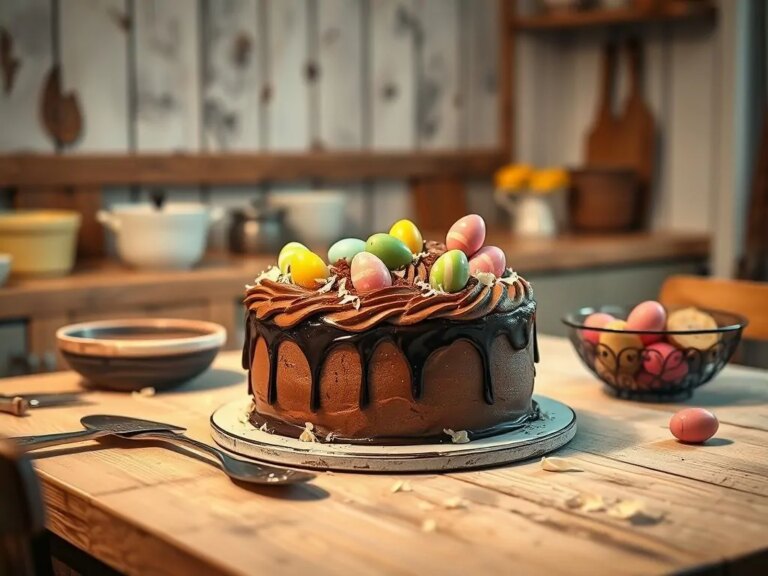 Receita de Bolo de Chocolate Gelado da Páscoa