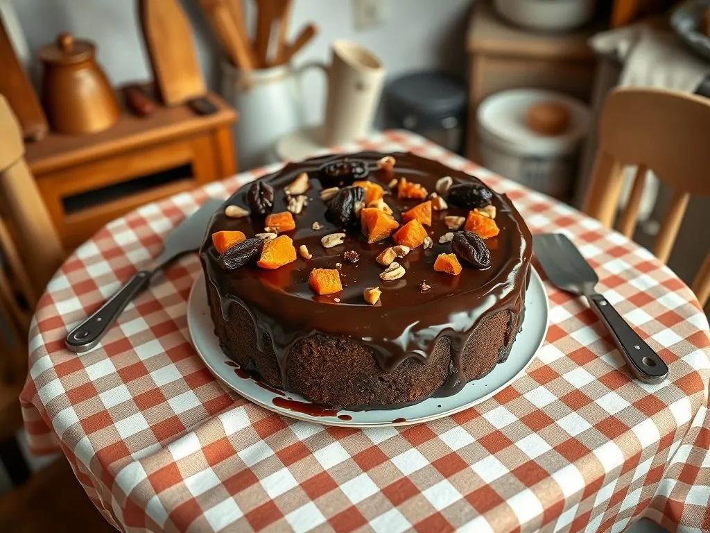 Receita de Bolo Vegano de Chocolate com Nozes e Frutas Secas Receita de Bolo Vegano de Chocolate com Nozes e Frutas Secas