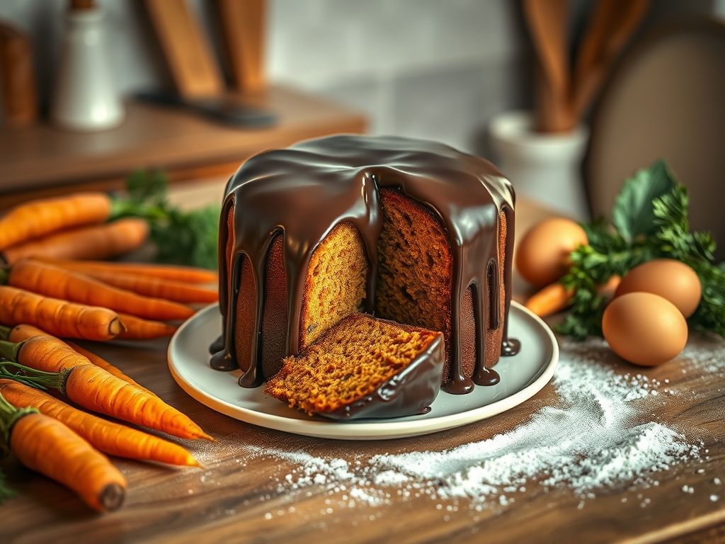Receita de Bolo de Cenoura com Chocolate na Airfryer Receita de Bolo de Cenoura com Chocolate na Airfryer