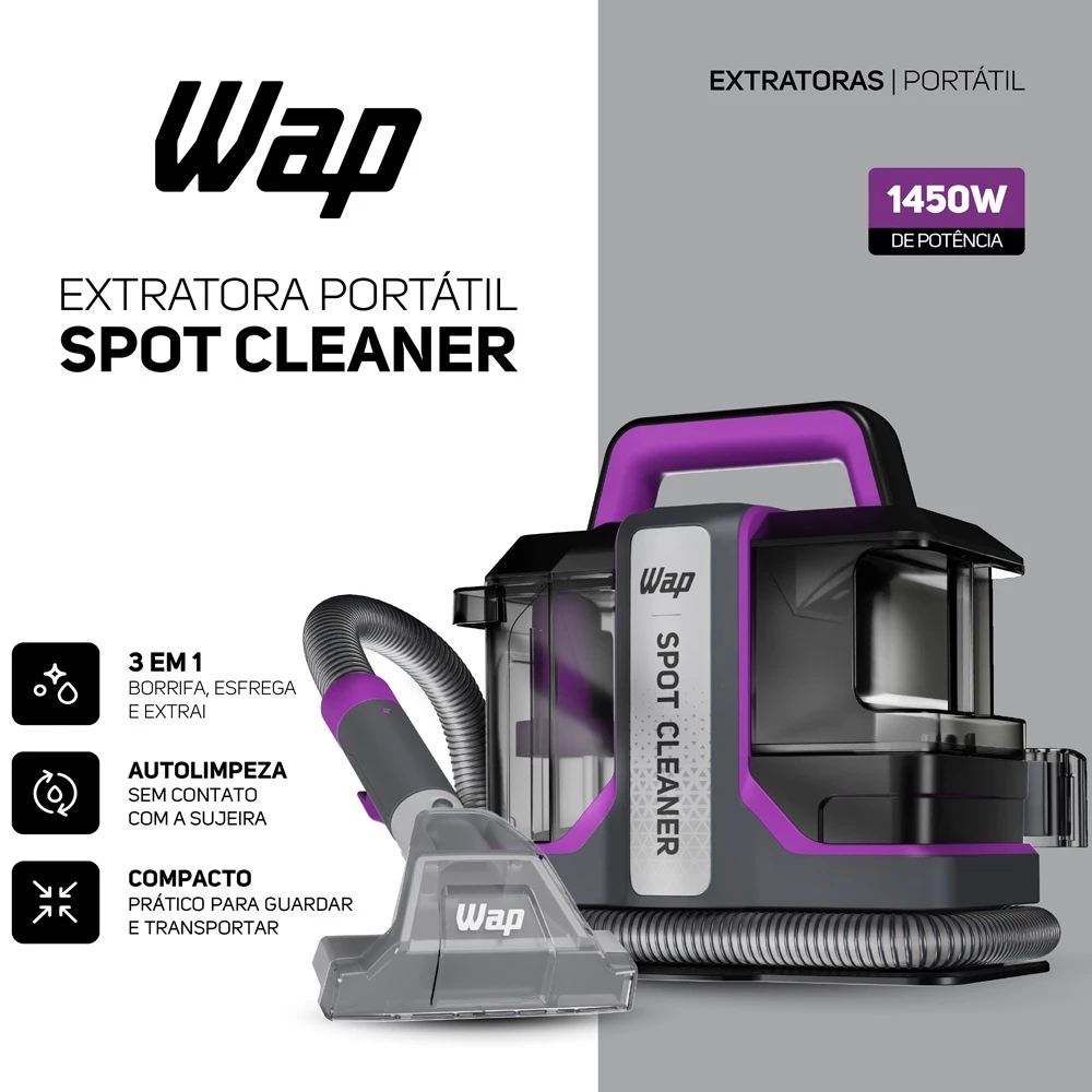 Extratora Higienizadora Portátil W3 1450W Wap